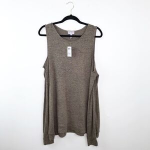NWT QVC anybody cold‎ shoulder sweater